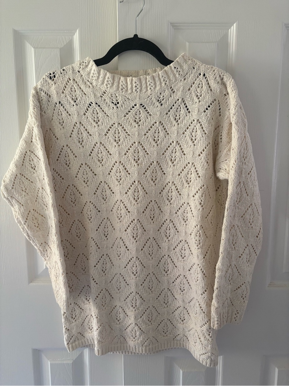 Vintage GAP Ivory Crochet Knit Sweater - Small